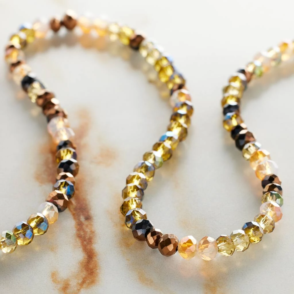 Best deal 🔔 12 Pack: Amber Mix Faceted Glass Rondelle Beads, 3mm by Bead Landing™ ⭐ 4 Best deal 🔔 12 Pack: Amber Mix Faceted Glass Rondelle Beads, 3mm by Bead Landing™ ⭐ - Image 2