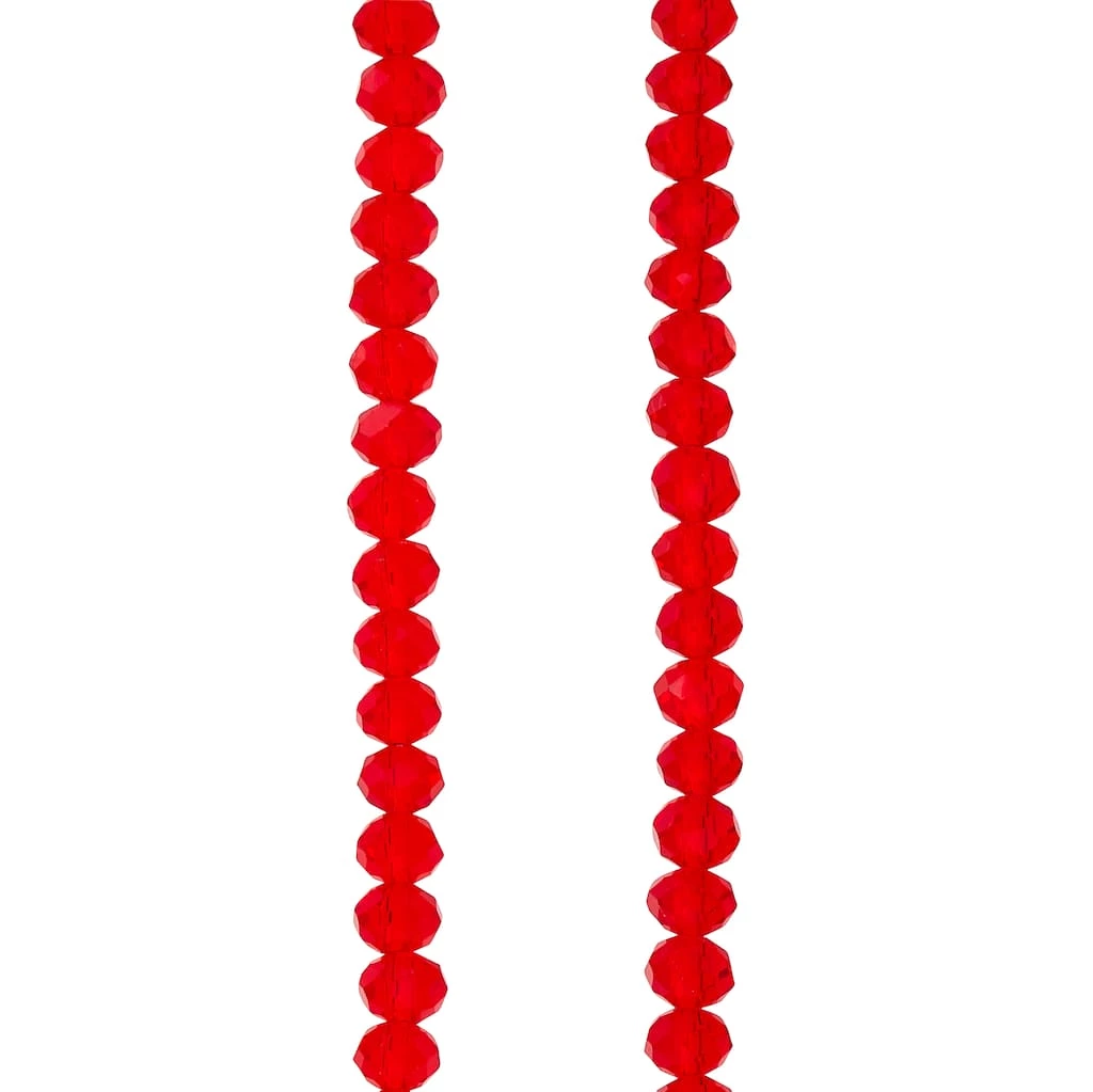 Promo 🎉 12 Pack: Ruby Faceted Glass Rondelle Beads, 6mm by Bead Landing™ 🌟 3 Promo 🎉 12 Pack: Ruby Faceted Glass Rondelle Beads, 6mm by Bead Landing™ 🌟