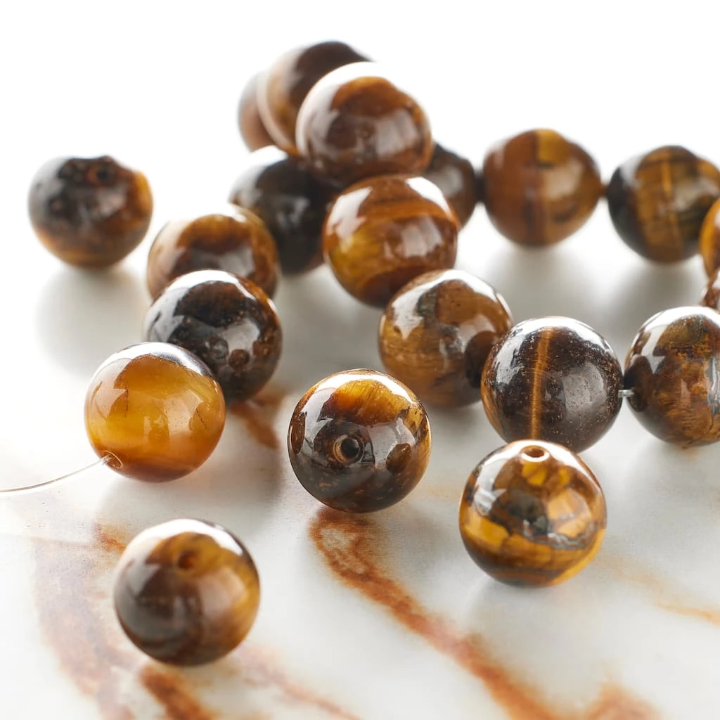 Deals 😍 9 Pack: Brown Tiger's Eye Round Beads, 10mm by Bead Landing™ ⌛ 4 Deals 😍 9 Pack: Brown Tiger's Eye Round Beads, 10mm by Bead Landing™ ⌛ - Image 2