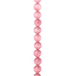 Best deal 👏 12 Pack: Pink Cat's Eye Glass Round Beads, 10mm by Bead Landing™ 🥰
