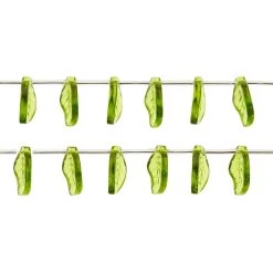Best Sale โค๏ธ 12 Pack: Peridot Green Glass Leaf Beads, 18mm by Bead Landing™ ๐ฏ