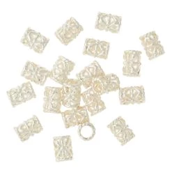 New 😍 12 Packs: 20 ct. (240 total) Silver Filigree Tube Metal Spacer Beads by Bead Landing™ 👏 -Deals Bead Landing Store MP419617 31