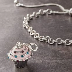 Flash Sale 🧨 12 Pack: Charmalong™ Pink & Silver Cupcake Charm by Bead Landing™ 👍 -Deals Bead Landing Store MP422163 20