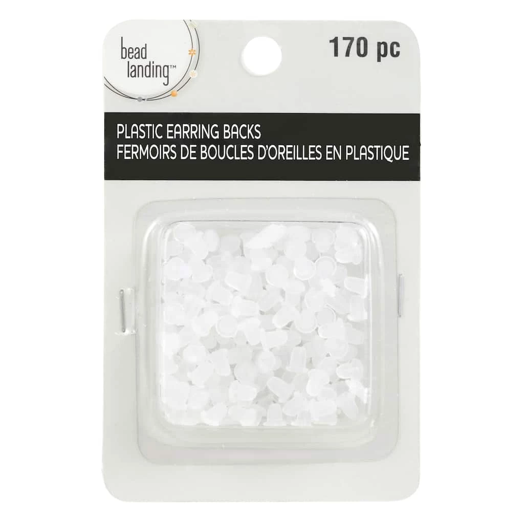 Wholesale 🛒 12 Packs: 170 ct. (2040 total) Plain Plastic Clear Earring Backs by Bead Landing™ ❤️ 3 Wholesale 🛒 12 Packs: 170 ct. (2040 total) Plain Plastic Clear Earring Backs by Bead Landing™ ❤️