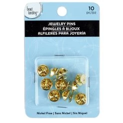 New ⭐ 12 Packs: 10 ct. (120 total) Brass Pins with Clutch Backs by Bead Landing™ ⭐