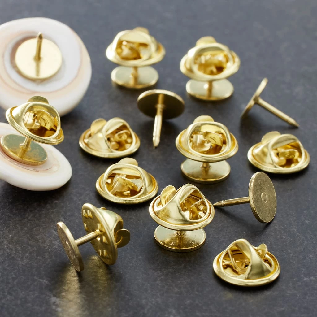 New ⭐ 12 Packs: 10 ct. (120 total) Brass Pins with Clutch Backs by Bead Landing™ ⭐ 4 New ⭐ 12 Packs: 10 ct. (120 total) Brass Pins with Clutch Backs by Bead Landing™ ⭐ - Image 2
