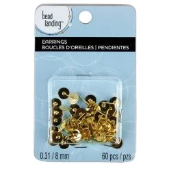 Best deal 🥰 12 Pack: Gold Flat Earring Posts by Bead Landing™ 😉