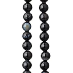 Wholesale 😍 12 Pack: Black Agate Round Beads, 6mm by Bead Landing™ 😍