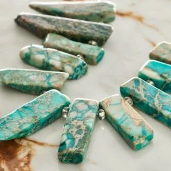 Cheap ✨ 12 Pack: Aqua Jasper Stick Beads, 25mm by Bead Landing™ Sedona 👏 -Deals Bead Landing Store MP464780 20