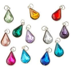 Hot Sale ⭐ 12 Packs: 12 ct. (144 total) Charmalong™ Teardrop Gem Charms by Bead Landing™ 🛒