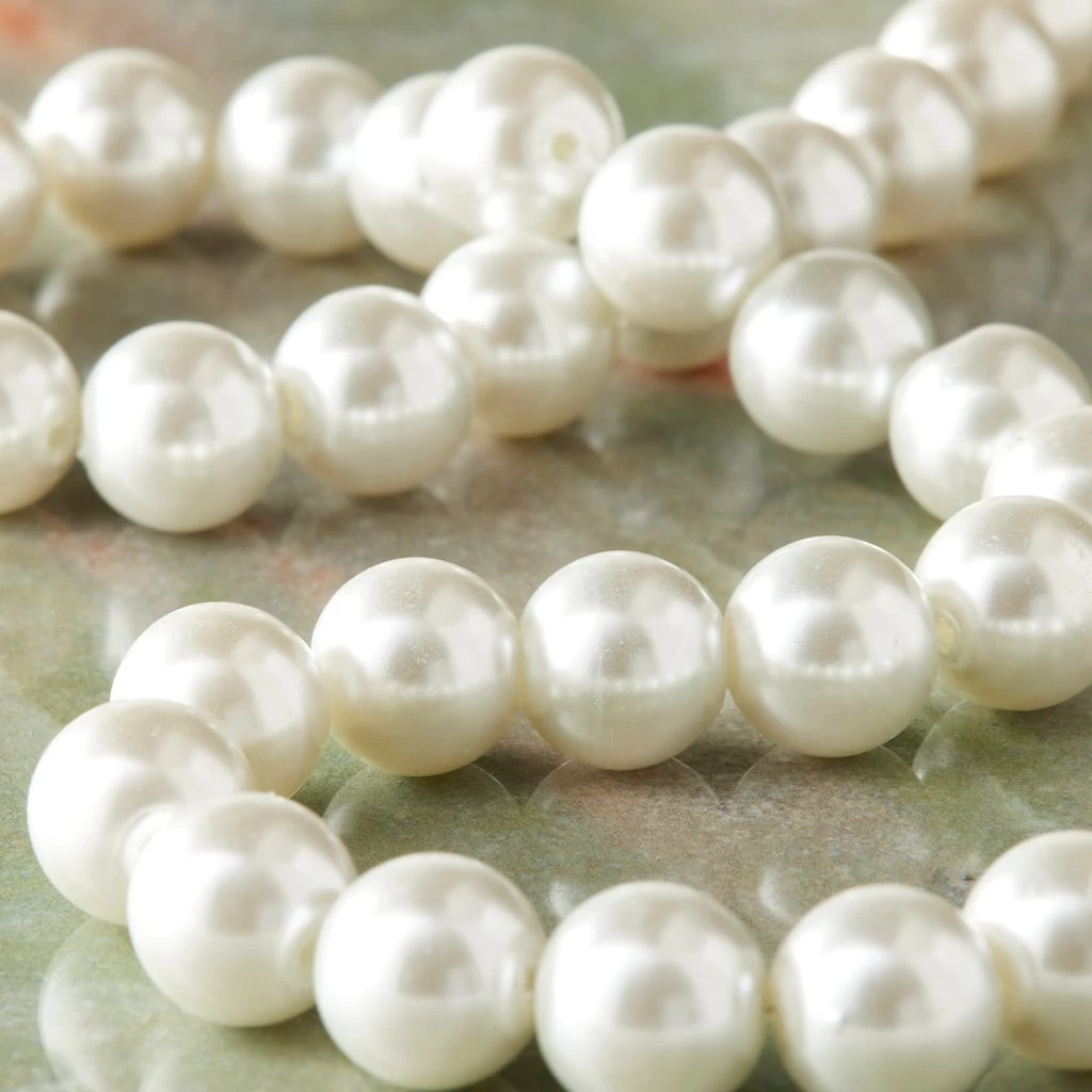 Discount ✨ 9 Packs: 72 ct. (648 total) Glass White Pearl Round Beads, 10mm by Bead Landing™ 🌟 4 Discount ✨ 9 Packs: 72 ct. (648 total) Glass White Pearl Round Beads, 10mm by Bead Landing™ 🌟 - Image 2