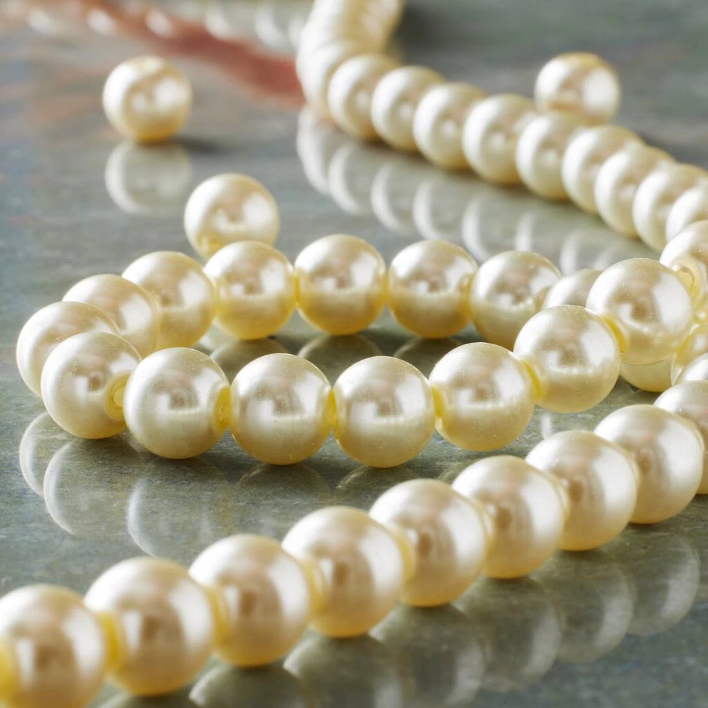 Budget 🎁 12 Packs: 120 ct. (1,440 total) Ivory Pearl Glass Beads, 8mm by Bead Landing™ ❤️ 4 Budget 🎁 12 Packs: 120 ct. (1,440 total) Ivory Pearl Glass Beads, 8mm by Bead Landing™ ❤️ - Image 2