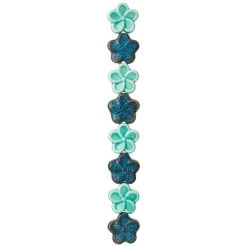Flash Sale ✨ 12 Packs: 8 ct. (96 total) Aqua Mix Flower Ceramic Beads, 18mm by Bead Landing™ 💯 -Deals Bead Landing Store MP471722 30