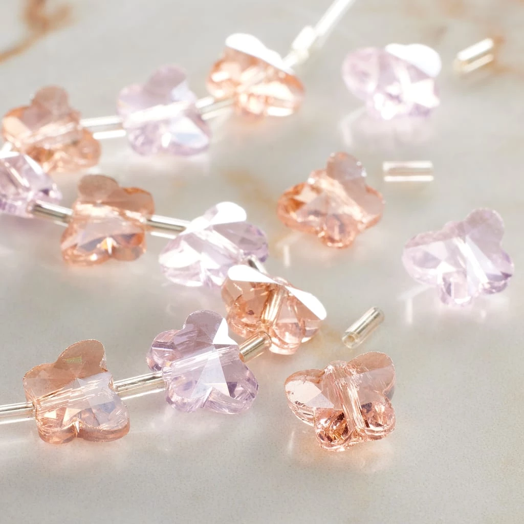 Promo โค๏ธ 12 Pack: Pink Butterfly Glass Beads, 10mm by Bead Landing™ ๐ 4 Promo โค๏ธ 12 Pack: Pink Butterfly Glass Beads, 10mm by Bead Landing™ ๐ - Image 2