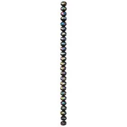 Brand new ⭐ 12 Pack: Black Aurora Borealis Striped Glass Faceted Rondelle Beads, 8mm by Bead Landing™ 🎁 -Deals Bead Landing Store MP471960 30
