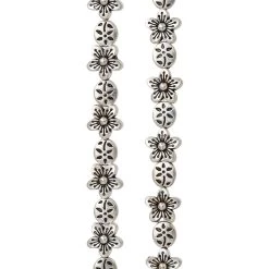 Hot Sale ⌛ 12 Pack: Silver Flower Beads by Bead Landing™ 🧨