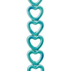 Outlet 😀 12 Packs: 11 ct. (132 total) Turquoise Ceramic Heart Beads, 14mm by Bead Landing™ 🔔