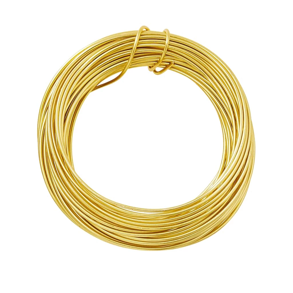 Outlet 😍 12 Pack: 18 Gauge Gold Aluminum Wire by Bead Landing™ ❤️ 3 Outlet 😍 12 Pack: 18 Gauge Gold Aluminum Wire by Bead Landing™ ❤️