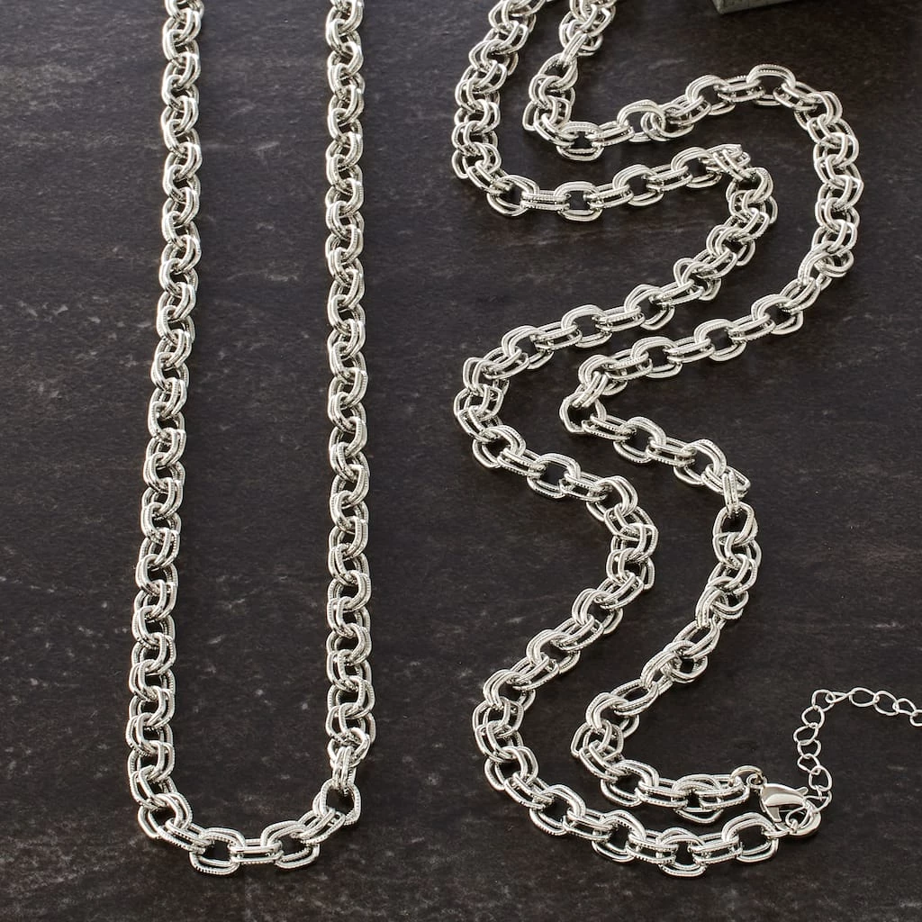 Cheapest ๐ 12 Packs: 2 ct. (24 total) 30" Textured Double Link Chain Necklaces by Bead Landing™ ๐ 4 Cheapest ๐ 12 Packs: 2 ct. (24 total) 30" Textured Double Link Chain Necklaces by Bead Landing™ ๐ - Image 2