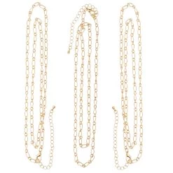 Hot Sale ⌛ 12 Packs: 3 ct. (36 total) 24" Hamilton Gold Figaro Chain Necklaces by Bead Landing™ ⭐