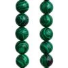 Budget 😀 12 Pack: Green Simulated Malachite Round Beads, 10mm by Bead Landing™ ⌛