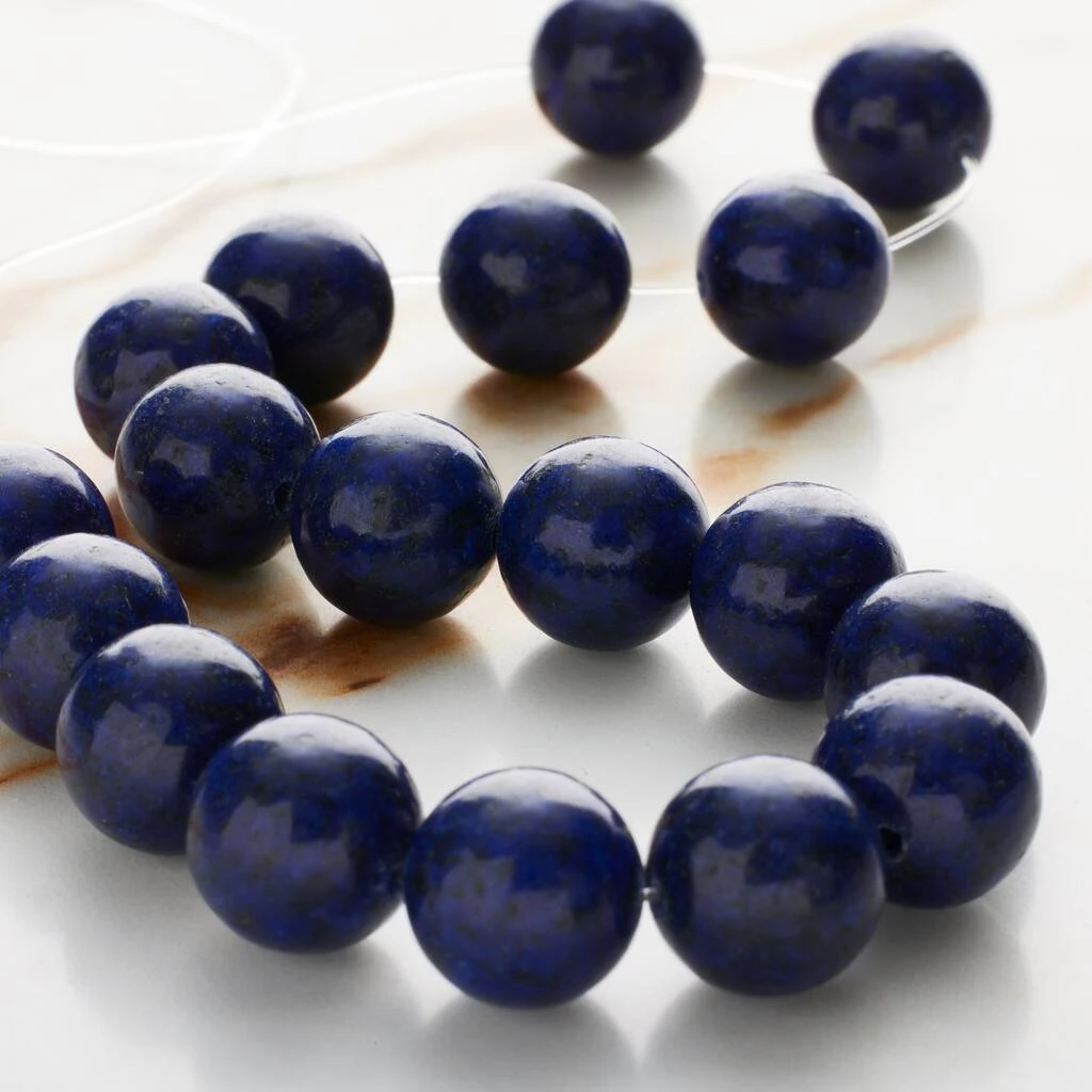 New 🔔 12 Pack: Dark Blue Reconstituted Lapis Round Beads, 10mm by Bead Landing™ 🌟 4 New 🔔 12 Pack: Dark Blue Reconstituted Lapis Round Beads, 10mm by Bead Landing™ 🌟 - Image 2