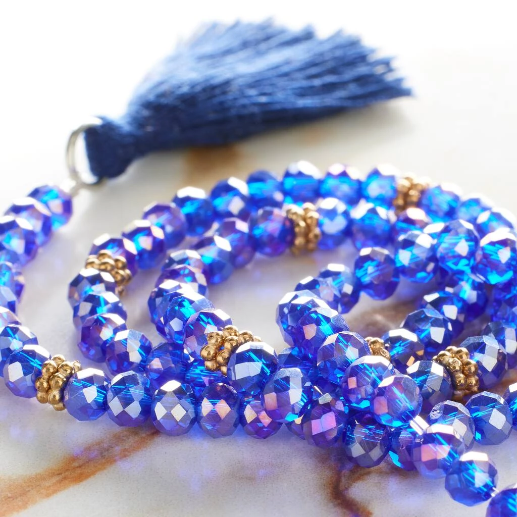 Best deal 🔥 12 Pack: Blue Mixed Glass & Metal Rondelle Beads with Tassel, 4mm by Bead Landing™ 🔥 4 Best deal 🔥 12 Pack: Blue Mixed Glass & Metal Rondelle Beads with Tassel, 4mm by Bead Landing™ 🔥 - Image 2