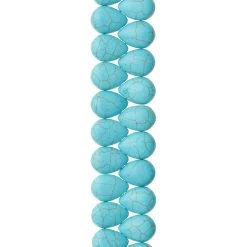 Hot Sale ✨ 12 Pack: Turquoise Howlite Teardrop Beads by Bead Landing™, 17.3mm 🤩