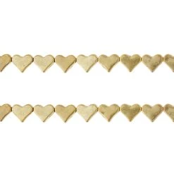 Wholesale ⌛ 12 Pack: Gold Metal Heart Beads, 6mm by Bead Landing™ 💯