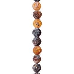 Cheapest 🎁 12 Packs: 18 ct. (216 total) Brown & Black Agate Crackle Matte Round Beads, 10mm by Bead Landing™ 🌟