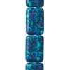 New ✨ 12 Pack: Blue & Turquoise Howlite Rectangle Beads, 30mm by Bead Landing™ 🥰