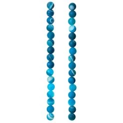 Wholesale ✨ 12 Pack: Blue Matte Striped Agate Round Beads, 8mm by Bead Landing™ 🔔 -Deals Bead Landing Store MP549781 30