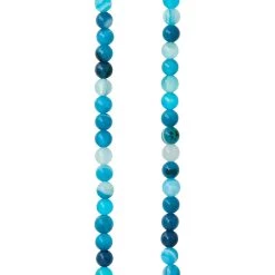 Top 10 ๐ 12 Pack: Blue Striped Agate Round Beads, 4mm by Bead Landing™ ๐