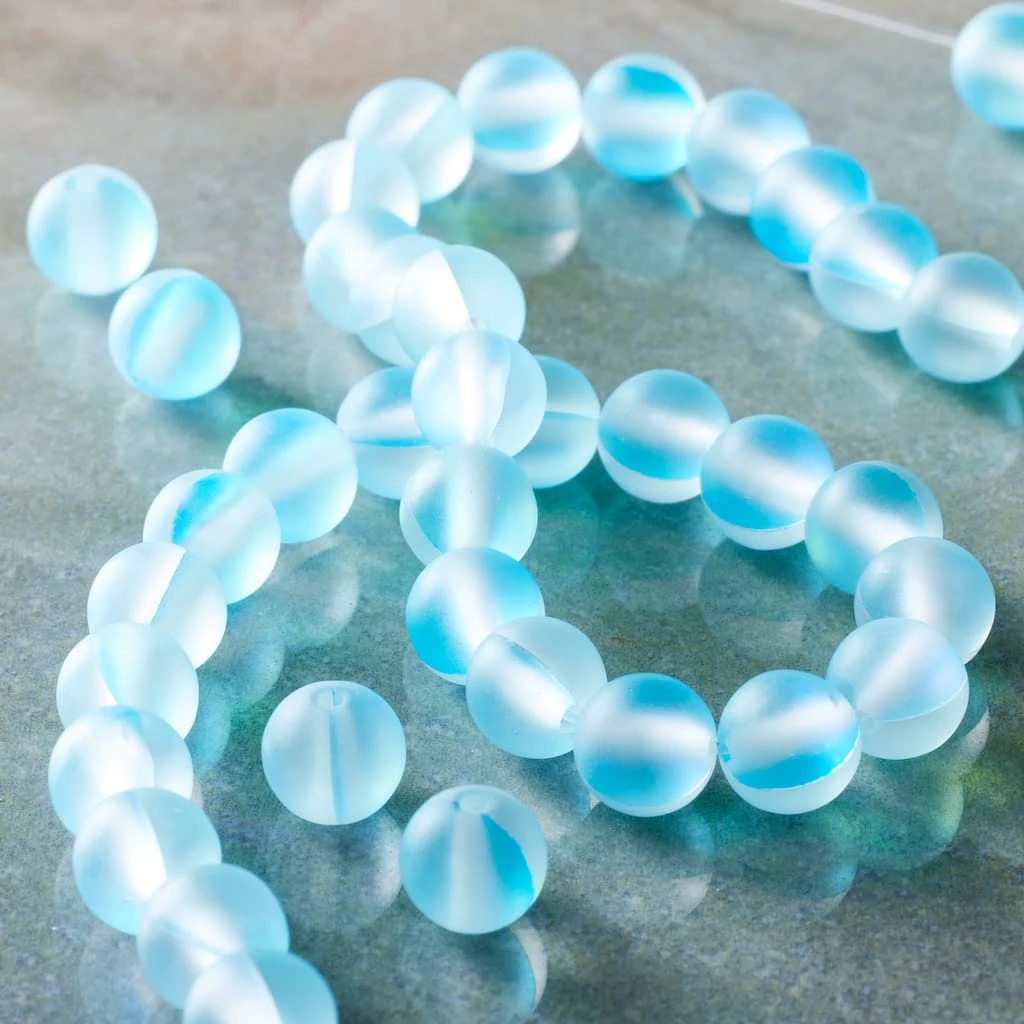 Top 10 ⌛ 12 Pack: Matte Aqua Opal Glass Round Beads, 6mm by Bead Landing™ ⭐ 4 Top 10 ⌛ 12 Pack: Matte Aqua Opal Glass Round Beads, 6mm by Bead Landing™ ⭐ - Image 2