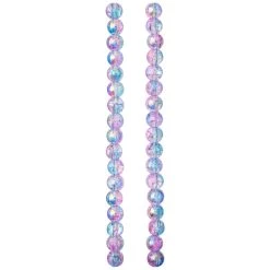 Wholesale ⌛ 12 Pack: Pink & Blue Crackle Glass Round Beads, 8mm by Bead Landing™ 🎉 -Deals Bead Landing Store MP594092 30