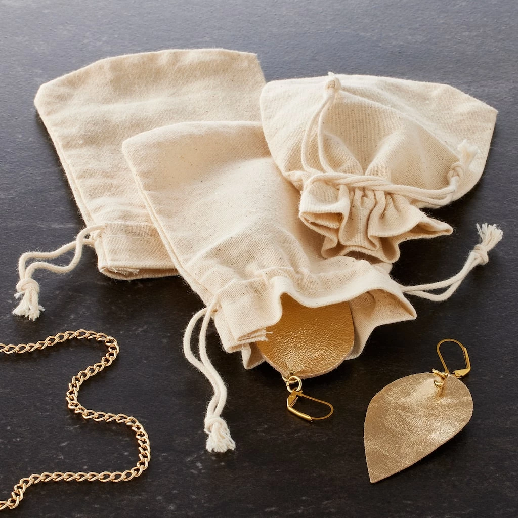 Buy ✨ 12 Packs: 8 ct. (96 total) 5.5" Muslin Jewelry Bag by Bead Landing™ 💯 4 Buy ✨ 12 Packs: 8 ct. (96 total) 5.5" Muslin Jewelry Bag by Bead Landing™ 💯 - Image 2