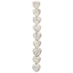 Brand new 🎁 12 Packs: 9 ct. (108 total) White Howlite Heart Semi-Precious Beads, 12mm by Bead Landing™ ⌛ -Deals Bead Landing Store MP631155 30
