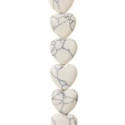 Brand new 🎁 12 Packs: 9 ct. (108 total) White Howlite Heart Semi-Precious Beads, 12mm by Bead Landing™ ⌛ -Deals Bead Landing Store MP631155 31