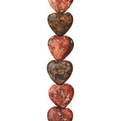Wholesale 🌟 12 Pack: Leopard Jasper Heart Beads by Bead Landing™, 12mm ⌛
