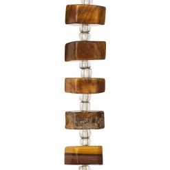 New 🎉 12 Pack: Tiger's Eye Hexagon Beads with Spacers, 12mm by Bead Landing® ⌛