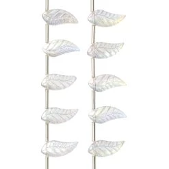 Discount 😀 12 Packs: 24 ct. (288 total) Clear Aurora Borealis Glass Leaf Beads, 18mm by Bead Landing™ ✔️