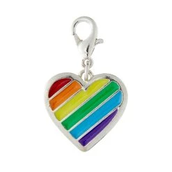 Best Pirce 🥰 12 Pack: Charmalong™ Rainbow Heart Charm by Bead Landing™ 🔥