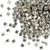 Discount ⌛ 12 Pack: Rhodium Alphabet Plastic Craft Beads, 8mm by Bead Landing™ ✔️ -Deals Bead Landing Store MP665004 30