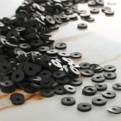 Coupon 🥰 12 Pack: Black PVC Rondelle Spacer Heishi Beads, 5.8mm by Bead Landing™ ✔️ -Deals Bead Landing Store MP665018 20