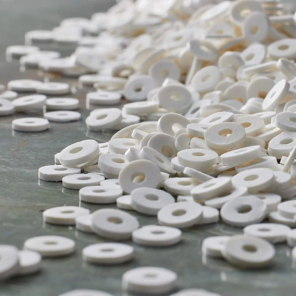 Outlet ๐งจ 12 Pack: White PVC Rondelle Spacer Heishi Beads, 5.8mm by Bead Landing™ ๐ฅ 4 Outlet ๐งจ 12 Pack: White PVC Rondelle Spacer Heishi Beads, 5.8mm by Bead Landing™ ๐ฅ - Image 2