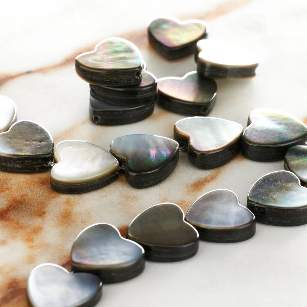 Hot Sale 👍 12 Pack: Gray Shell Heart Beads, 10mm by Bead Landing™ ⭐ 4 Hot Sale 👍 12 Pack: Gray Shell Heart Beads, 10mm by Bead Landing™ ⭐ - Image 2