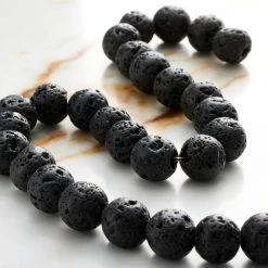 Coupon 🧨 6 Pack: Black Large Hole Lava Round Beads, 10mm by Bead Landing™ 👏 -Deals Bead Landing Store MP665961 20