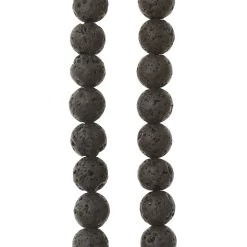 Coupon 🧨 6 Pack: Black Large Hole Lava Round Beads, 10mm by Bead Landing™ 👏 -Deals Bead Landing Store MP665961 31