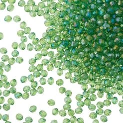 Deals ⌛ 12 Pack: Green Aurora Borealis Faceted Acrylic Round Craft Beads, 6mm by Bead Landing™ ⭐