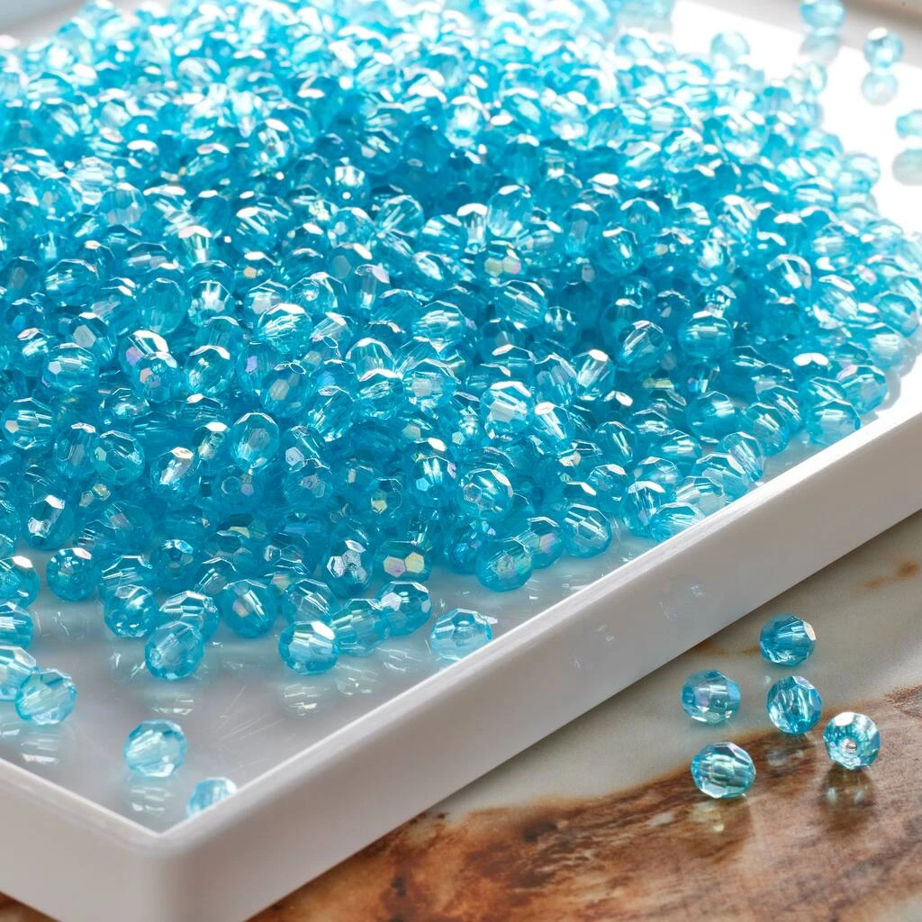Buy 😀 12 Pack: Clear Turquoise Aurora Borealis Faceted Acrylic Round Craft Beads by Bead Landing™, 6mm ⌛ 4 Buy 😀 12 Pack: Clear Turquoise Aurora Borealis Faceted Acrylic Round Craft Beads by Bead Landing™, 6mm ⌛ - Image 2